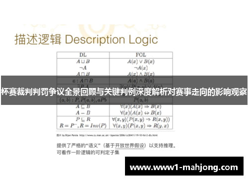杯赛裁判判罚争议全景回顾与关键判例深度解析对赛事走向的影响观察 杯赛裁判判罚争议全景回顾与关键判例深度解析对赛事走向的影响观察